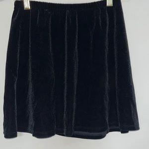 Velvet Textured Black Circle Skirt